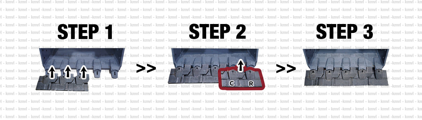 TEETH PLATE SET 22S / VERTICAL PIN - 22W4