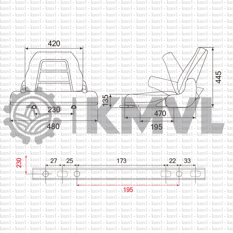 OPERATOR SEAT / OST0065 - Carrier Dump / Forklift etc.