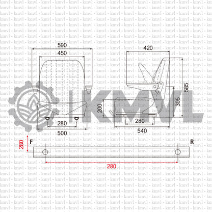 OPERATOR SEAT / OST0066A - Grader / Bull Dozer / Wheel Roller etc.