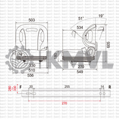 OPERATOR SEAT / OST0201S2 - Forklift for TOYOTA