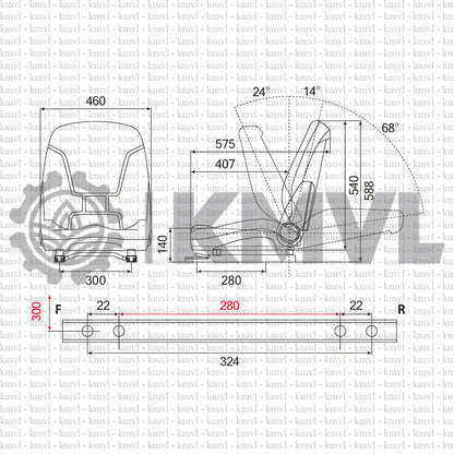 OPERATOR SEAT / OST1071K - Mini-Excavator for 3t ~ 5t