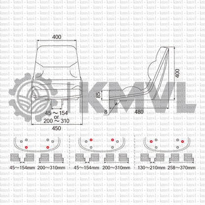 OPERATOR SEAT / OST1090KWB - Mini-Excavator / Tractor / Forklift etc.